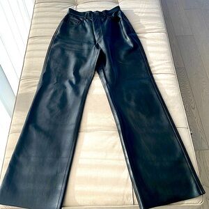 Faux leather pants.